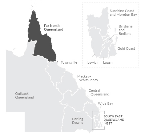 Map of Far North Queensland region